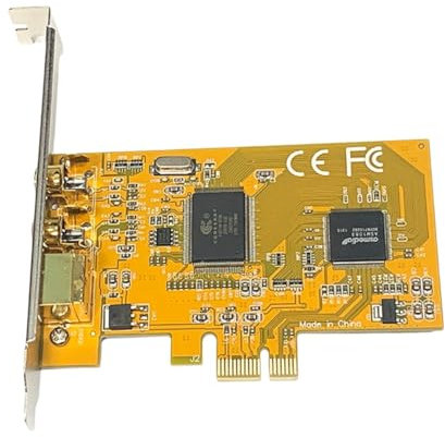 Nsssunnre Carte de Capture Vidéo PCIE vers AV 878A, PCIE 878 Surveillance HD Image 640x480, 2 Ports AV, Connecteur Terminal SVHS_CAPTURECARD