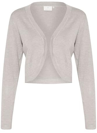 KAFFE Bolero Astrid Damen Bolero Astrid Elegant Jäckchen Langarm Cardigan Bolerojacke M, Elephant Skin Melange