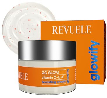 Revuele Go Glow! Aufbauende Creme mit Vitamin C+E+F – Für strahlende, genährte und ebenmäßige Haut, 50 ml