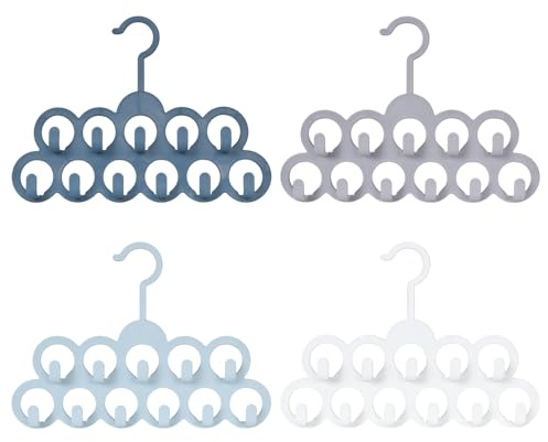 4 Stück Gürtelhalter Krawattenhalter, Schalhalter Aufhänger, Verdickter PP-Organisator für Schals, Gürtel, Krawatten, Accessoires