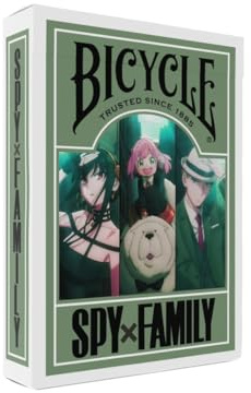 Bicycle Spy Family Collectible Standard 52 Deck of Cards, Poker Size, Anime Cartoon Gifts, Family & Kids Card Game Night