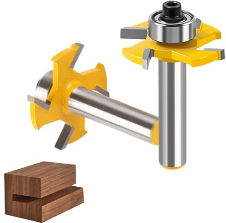 2 Stück Schaft Scheibennutfräser 8mm, Scheibennutfräser L 3mm, 4-Zähne Hartmetall Klinge Fräser für Oberfräse Holzbearbeitungs Bit
