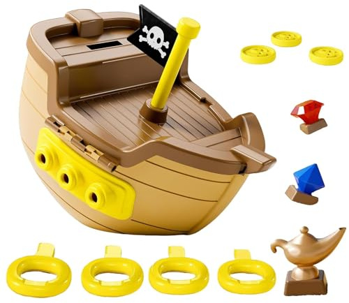 Tauchspielzeug | Schatz-Piraten-Schiff Wasser Spiel mit Schlüssel, Münze, Edelstein | Tauchexp,für Pool, , Badewanne, Sommerferien, Wasserpark,