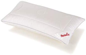 PARADIES Kissen 40x80 cm Softy Duett Plus Bio, Öko-Tex Zertifiziert Standard 100 Klasse 1, medizinisch getestet - das versteppte Kopfkissen mit Reißverschluss