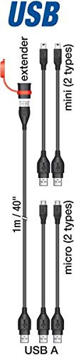 OptiMate TecMate USB O-111, Câble de Charge Universel USB Mini
