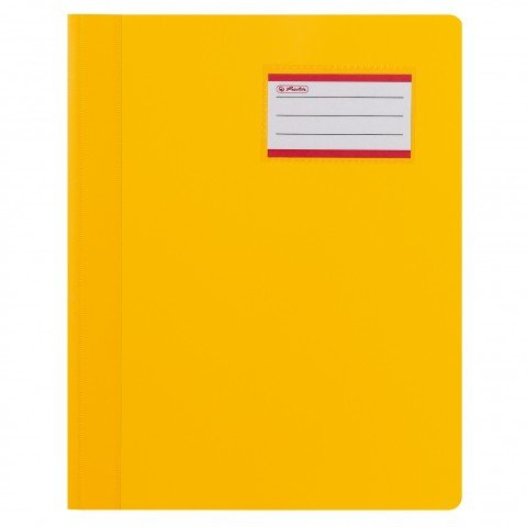 Herlitz Schnellhefter A4 Exklusiv opak Überbreite und Innentasche (10, gelb)