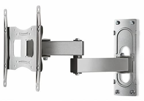 VCM Universal TV Halterung | VESA Wandhalterung | Halter Fernsehhalter neigbar schwenkbar | Belastbarkeit bis zu 15 kg - B-FS3 Silber