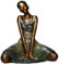 budawi® - Dekofigur Yoga Figur Frau bei Gymnastik. 22 x 16 cm aus Kunstharz Skulptur Yoga Figur (B)
