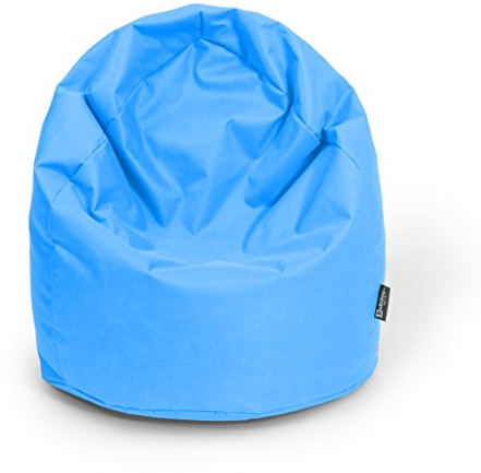 BuBiBag Sitzsack für Kinder in Tropfenform mit ÖKOTEX 100 - Outdoor Sitzsack oder als Indoor Gaming Sitzsack, Kindersitzsack für das Kinderzimmer, gefüllt mit EPS-Perlen (königsblau)