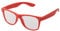 Ultra Red Adults Classic Costume Fake Glasses with Clear Lenses Retro Design For Men Women For Fancy Dress Geek Look Cosplay Hipsters World Book Day Glasses Frames