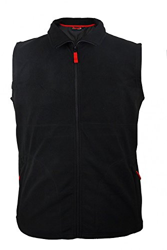 Gilet in morbido pile Marc & Mark Innsbruck nero 10XL