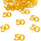 Oblique-Unique® Konfetti Zahl 50 Gold Glitzereffekt Deko Geburtstag Hochzeitstag Jubiläum - großes Konfetti -