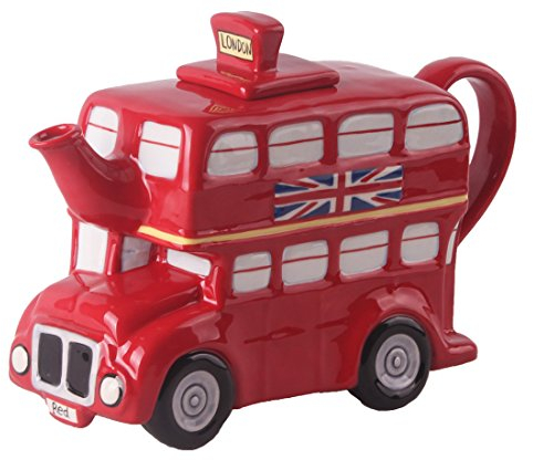 Blue Sky Ceramic London Bus Teapot, Multicolor