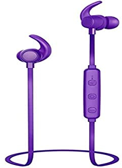 Thomson | Auricular BT Wear7208 Púrpura, Auriculares Bluetooth, Auriculares inalámbricos, micrófono Integrado, Control de Volumen y de Llamadas, Ideales para Deporte, autonomía 4,5h (95 dB+/-3 dB).
