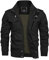 KEFITEVD Jacke Herren Übergangsjacke Frühlingsjacke Herbstjacke Army Jacke Herren Bomberjacke Fliegerjacke Stehkragen Freizeitjacke Arbeitsjacke Männer Blouson Schwarz S
