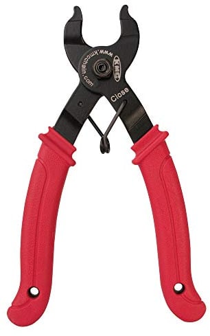 KMC Unisex – Erwachsene Kettenverschlussgliedzange Kettenverschlussglied, schwarz/rot