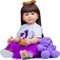 ZIYIUI 60cm 24Zoll Reborn Baby Mädchen Silikon Vinyl Reborn Puppe Lebensechte Babypuppen Neugeborenen Junge öffnen Augen Reborn Puppen Geschenke Geburtstag