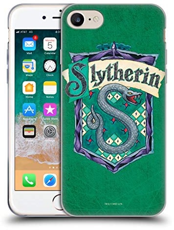 Head Case Designs Offizielle Harry Potter Slytherin Kamm Sorcerer's Stone I Soft Gel Handyhülle Hülle kompatibel mit Apple iPhone 7/8 / SE 2020 & 2022