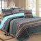 Luofanfei Tagesdecke Baumwolle Gesteppt Bettüberwurf Boho 100% überdecke Steppdecke Quilt Bett überwurf Vintage Patchwork Indische Muster Schlafzimmer Sofa Grün Blau 150x200 cm