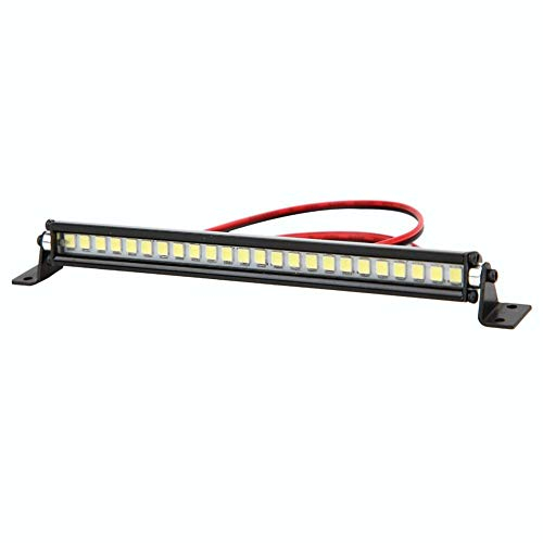 Dilwe RC Dach Lichter, 24 STÜCKE LED RC Autodach Lichtleiste Dach Lampe Dekoration RC Zubehör Kompatibel mit Scx10 1/10 RC Auto(schwarz)