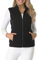 fuinloth Gilet in pile da donna,Termico Senza Maniche Elegante Collare Eretto con Zip e Tasca Nero M
