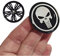 decal arts 4 x 50 mm 3D Gel Auto Felgendeckel Universal Felgen Nabenkappen Punisher Stil Fahrzeug Auto Tuning Emblem Fahrzeug Auto Tuning Emblem