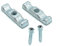 JAM2DAY Pack of 2 Silver Turn Buttons/Catches With Screws For Shed Doors, Garden, Pens etc. (Silver, 50mm)