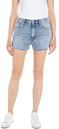 Replay Damen Wb685 Jeans-Shorts, 010 Light Blue, 28W