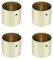 Meprotal 4pcs Modern Table Foot Cover Caps Brass Chair Feet Protector Zinc Alloy Round Furniture Leg for Desk Sofa Dresser (1.73 Diameter)