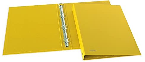 FAVORIT Classeurs à anneaux Sprint en carton, 22 x 30 cm, 4 anneaux ronds de 30 mm, jaune 400173352
