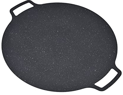 Koreanische BBQ-Grillpfanne, Antihaft-Tischgrill, Runde Herdplatten-Grillplatte für Drinnen, Draußen, zu Hause, Camping, Wandern, Reisen (41CM)