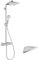 Colonne de douche thermostatique HANSGROHE Crometta E 240 chromé + tablette AddStoris