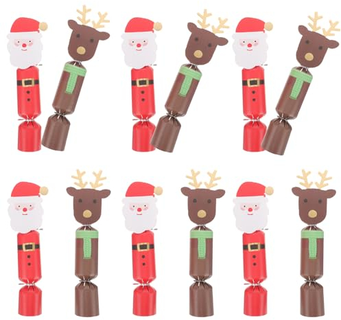TENDYCOCO Knallbonbons für Weihnachten, Weihnachtsmann, Rentiere, zum Selbermachen, 20 Stück