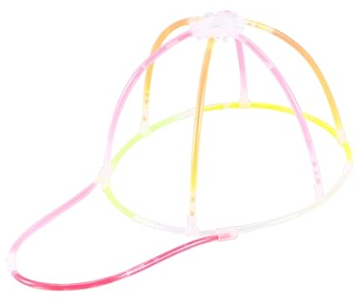 Toyvian Kappen leuchtstäbe leichter Einweghut leuchtende Requisiten glühender Hut Reif Lichtkappe Party-Konzert-Dekoration runden Spielzeug Nachtlauf