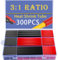 Crossarctic 300 tubi termoretraibili 3:1, con rivestimento adesivo, di qualità marina, lunghezza 45-90 mm, 5 misure, perfetto per casa, automobile, industria (nero/rosso)