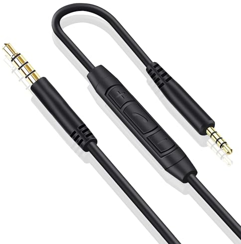 Cable Audio de Repuesto para Auriculares Bose Cable Jack 3,5 mm a 2,5 mm Compatible con Bose 700 Quietcomfort QC25 QC35 QC35II QC45 JBL Tune 660NC LIVE 460NC 660NC con Micrófono y Control de Volumen