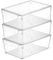 Viwares Kühlschrank Organizer mit Deckel | 3 er Set | Hochtransparente Aufbewahrung für Wurst, Obst & Gemüse | Aufbewahrungsbehälter zum Frischeerhalt | 20 x 32,5 x 10 cm | Geruchsdicht