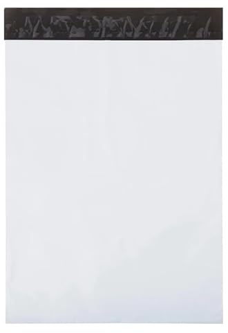 500 Stück Folienversandtaschen selbstklebend | 420 x 550 mm Versandbeutel mit Selbstklebeverschluss | 42 x 55 cm Versandtüten blickdicht aus Plastik für Kleidung und Textilien