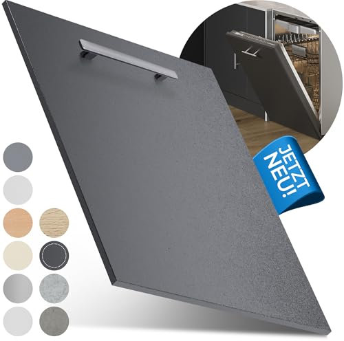 Prima Renovierungs-Systeme Panel frontal para lavavajillas [60 y 45] en 10 colores – para lavavajillas totalmente integrados y parcialmente integrados (negro, 565 x 594 mm)