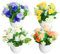 4 Piezas Plantas Artificiales Pequeñas Falsas Rosas Flores Artificiales Decoración Mini Plantas Artificiales Decorativas Verde con Macetas Plásticos para Decoracion Mesa Interior Hogar Oficina
