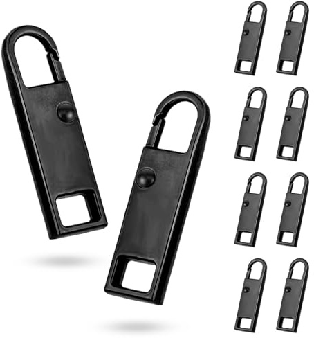8PCS Zip Pull, Replacement Zipper Pull Repair Kit Universal Zipper Fixer Repair Accs for Luggage Clothing Suitcase Purses Zipper