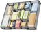 Marbrasse Schreibtisch Organizer mit Schubladen–Mesh-Schubladenbox mit 10 verstellbaren Fächern & 5 Unterteilten Schubladen für Büroartikel,Kosmetik und Haushaltswaren(Schwarz)