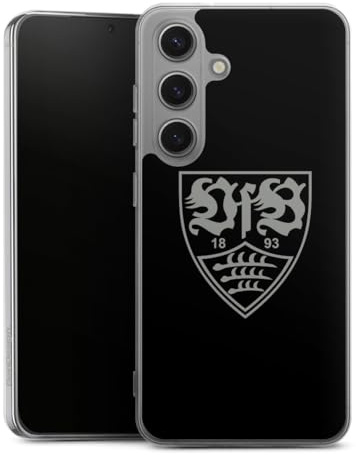 Silikon Hülle kompatibel mit Samsung Galaxy S 25 Case transparent Handyhülle Offizielles Lizenzprodukt VfB Stuttgart Logo