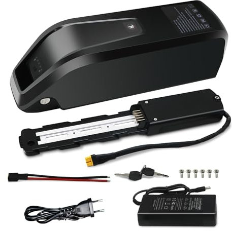 UBETTER 36V Batteria per biciclette elettriche 15AH con BMS 30A, caricatore rapido 2A, uscita USB, blocco sicuro, indicatore luminoso a LED, piastra di base a 5 pin, per motore 0-1000W