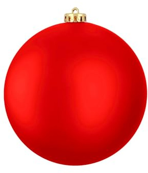 LAALU Weihnachtskugel | Rot matt | Ø 15 cm | Kunststoff | für Innen- und Außenbereich