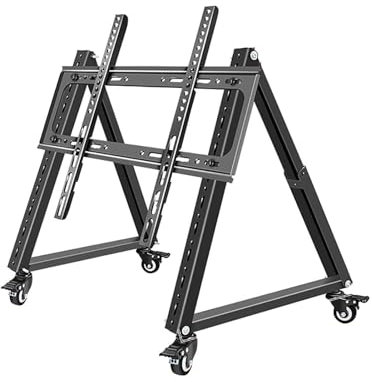 YUZDNM Soporte De Montaje De TV con Ruedas, Soporte De TV De Ángulo De Visión Ajustable De 40°-70°, Carro De Monitor De Baja Altura con Ruedas, para TV De Pantalla Curva Plana De 40-70 Pulgadas
