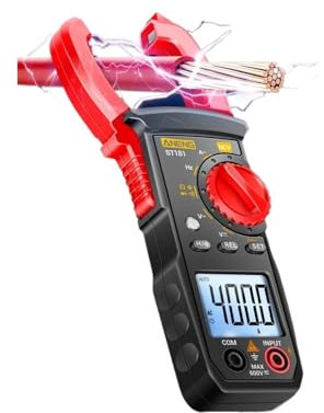 TIEOAXFT Smart Clamp Multimeter 400A AC Current Meter 600V Voltage Tester 4000 Counts Car Amp Capacitance NCV Ohm Tools ST181