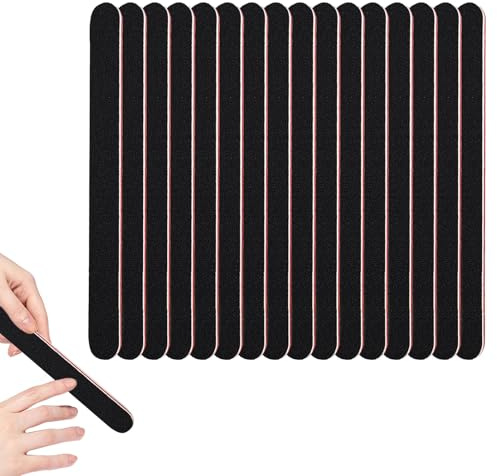 Hsyadazi 16 lime per unghie su entrambi i lati (grana 100/180), per unghie naturali e gel, lavabili e riutilizzabili