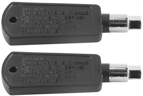 Orivin 2 Pcs Mini Fridge Key Lock Freezer Door Key Replacement Pentagonal Hole Keys Accessories