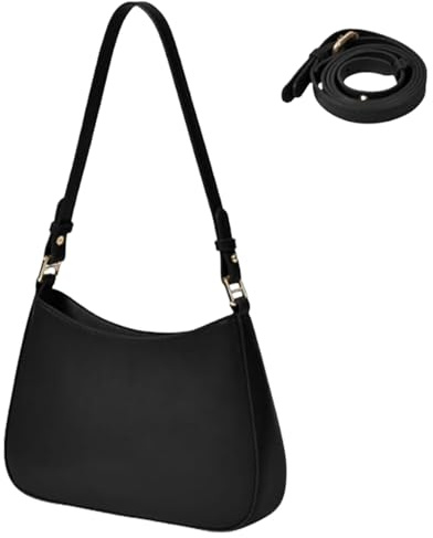 GWAWG Y2K Umhängetasche aus Leder für Damen, Clutch, Geldbörse für Damen, mit 2 verstellbaren Riemen, Crossbody-Taschen, Leder, Hobo-Tasche, Halbmond-Hobo-Handtasche, Unterarm-Geldbörse